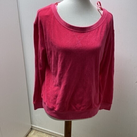 Juicy Couture Tops - Juicy Couture Pink Terry cloth Sweatshirt size M